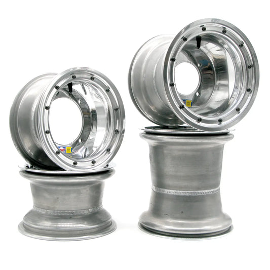 Wheels - Ultimate Yellow Beadlock 10" Set of 4 Polished